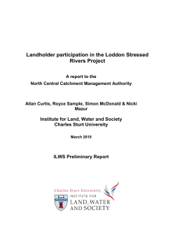 Landholder participation in Loddon River health projects