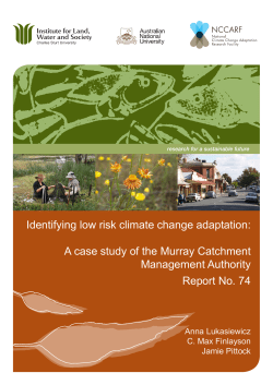 Identifying low-risk adaptation: A case study of the Murray Catchment