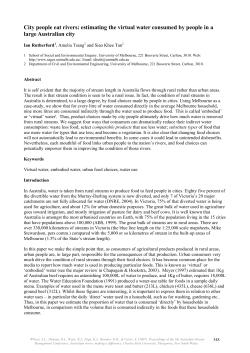 City people eat rivers: estimating the virtual water consumed by people in a large Australian city