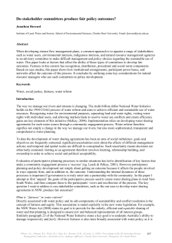 Do stakeholder committees produce fair policy outcomes?