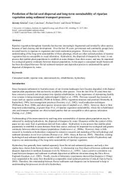 Prediction of fluvial seed dispersal and long-term sustainability of riparian vegetation using sedimenttransport processes