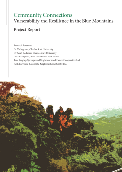 Community Connections: Vulnerability and Resilience in the Blue Mountains