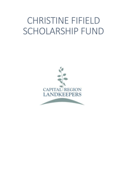 Christine Fifield Scholarship Fund 2015 Guidelines