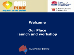 Our Place Regional Community Survey Presentation