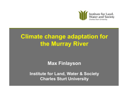 Climate Change Adaptation for the Murray River