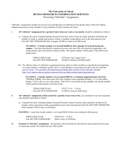 Processing Odd Date Assignments