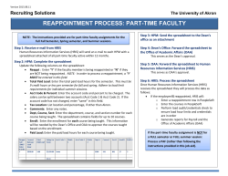 Part-time Faculty Reappointment Process - Job Aid