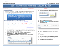 New Hire Process for Part-time Faculty - Job Aid