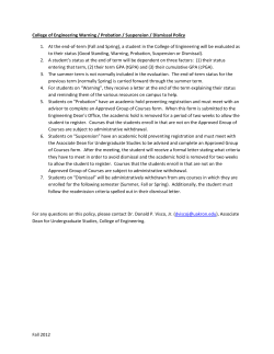 Academics Probation Policy