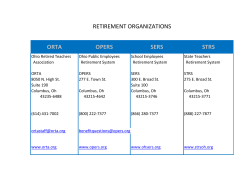 Contact information for retirement systems