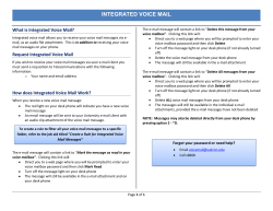 Integrated Voice Mail document