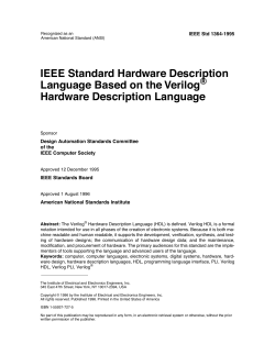 Verilog HDL IEEE Standard 1364-1995