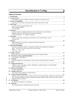 Introduction to Verilog