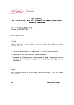 Sol licitud d'avaluaci