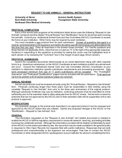 IACUC Application