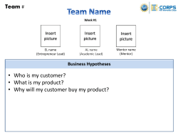 Presentation Template #1
