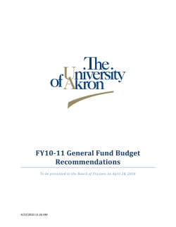 FY 2011 Budget