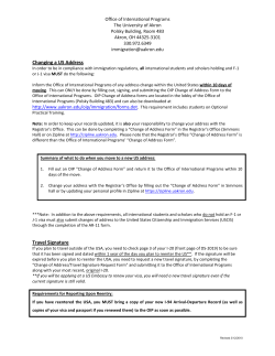 Change of Address Form