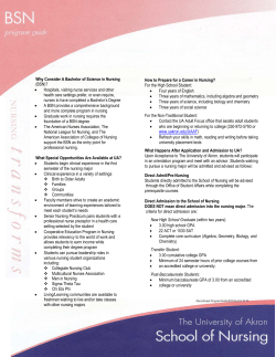 BSN Program brochure