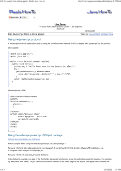 Call Javascript from a Java applet.pdf