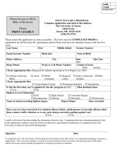 Download the 60+ admission application