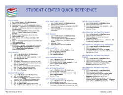 Student Center Quick Reference Guide - PDF