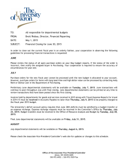 2015 Year End Closing Deadlines Letter