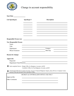 Change in account responsibility