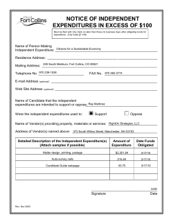 Notice of Independent Expenditure 03/20/15