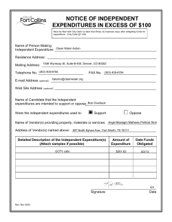 Notice of Independent Expenditure 04/02/13