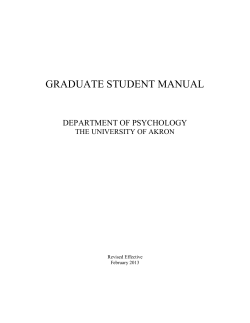Psychology Graduate Manual (pdf)