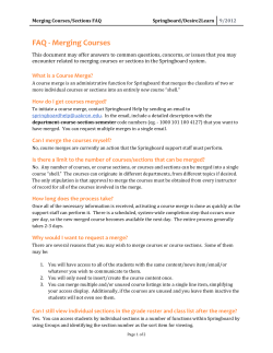 Course Merge FAQ