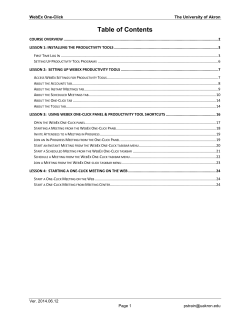 Productivity Tools Manual