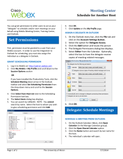 Schedule for Another Host