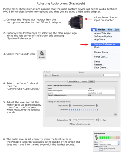 Adjusting Audio Levels (Macintosh)