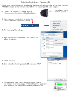 Adjusting Audio Levels (Windows 7)