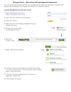 Logging into Panopto Recorder through Springboard