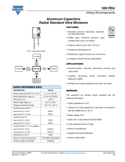 Capacitor Vishay datasheet