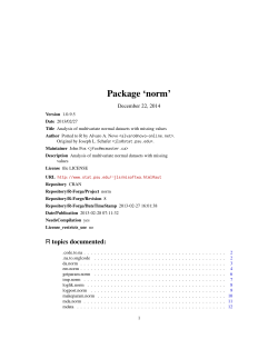 Documentation for the R norm package