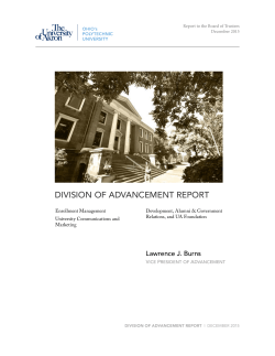 December 2015 Report to the Board of Trustees