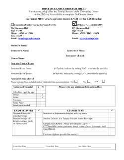 Link to On Campus Proctor Sheet PDF