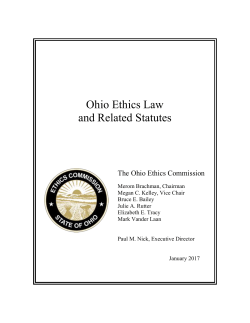 Ohio Ethics Law and Related Statutes