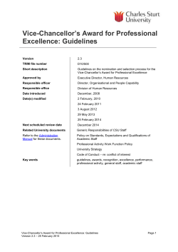 Formally recognise sustained high level contributions by individual employees and teams toward the development of professional knowledge and practice across the professions relevant to the University