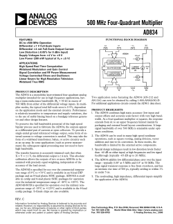 ad834,500mhz four quadrant multiplier.pdf