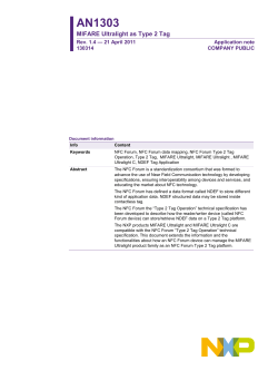 MIFARE Ultralight as Type 2 Tag, AN1303