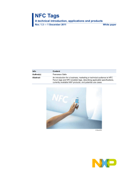NFC Tags A technical introduction, applications and products, R_10014