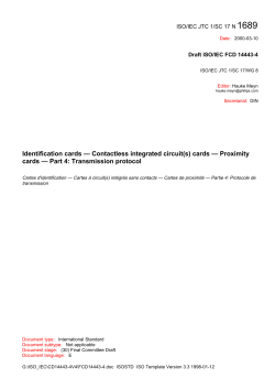 ISO/IEC 14443-4:2001 Part 4: Transmission protocol