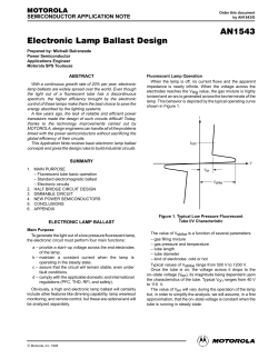 AN1543 Electronic Lamp Ballast Design