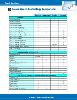 Touch Screen Technology Comparison