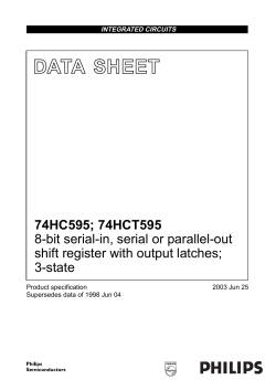 74HC595, serial to parallel with output latched